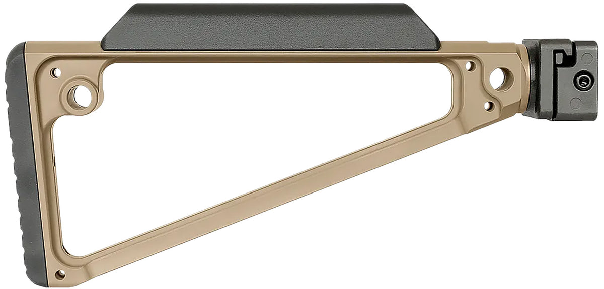 Midwest Industries Triangle Side-Folding Buttstock FDE Hard Coat Anodized 6061 Aluminum