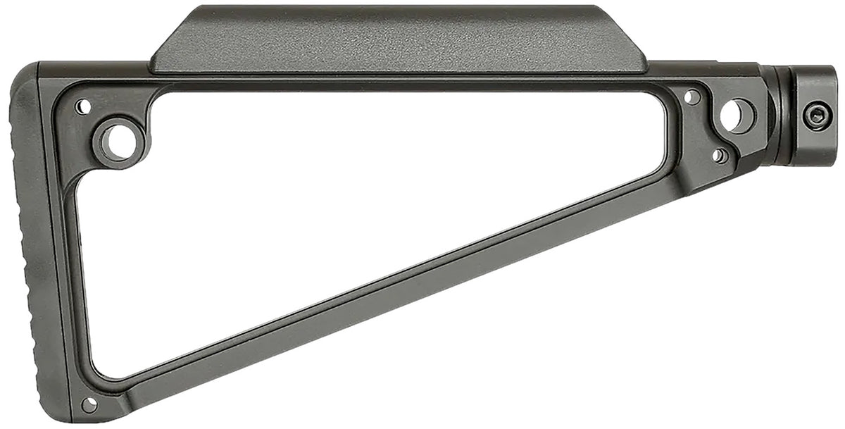 Midwest Industries Triangle Fixed Buttstock Black Hard Coat Anodized 6061 Aluminum