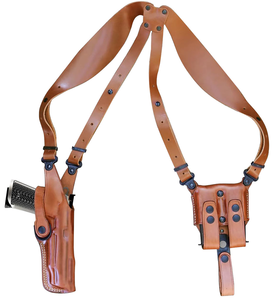 1791 Gunleather NSS2.1CBRVR Optic Ready Vertical Shoulder Holster Brown Glock 17 RH
