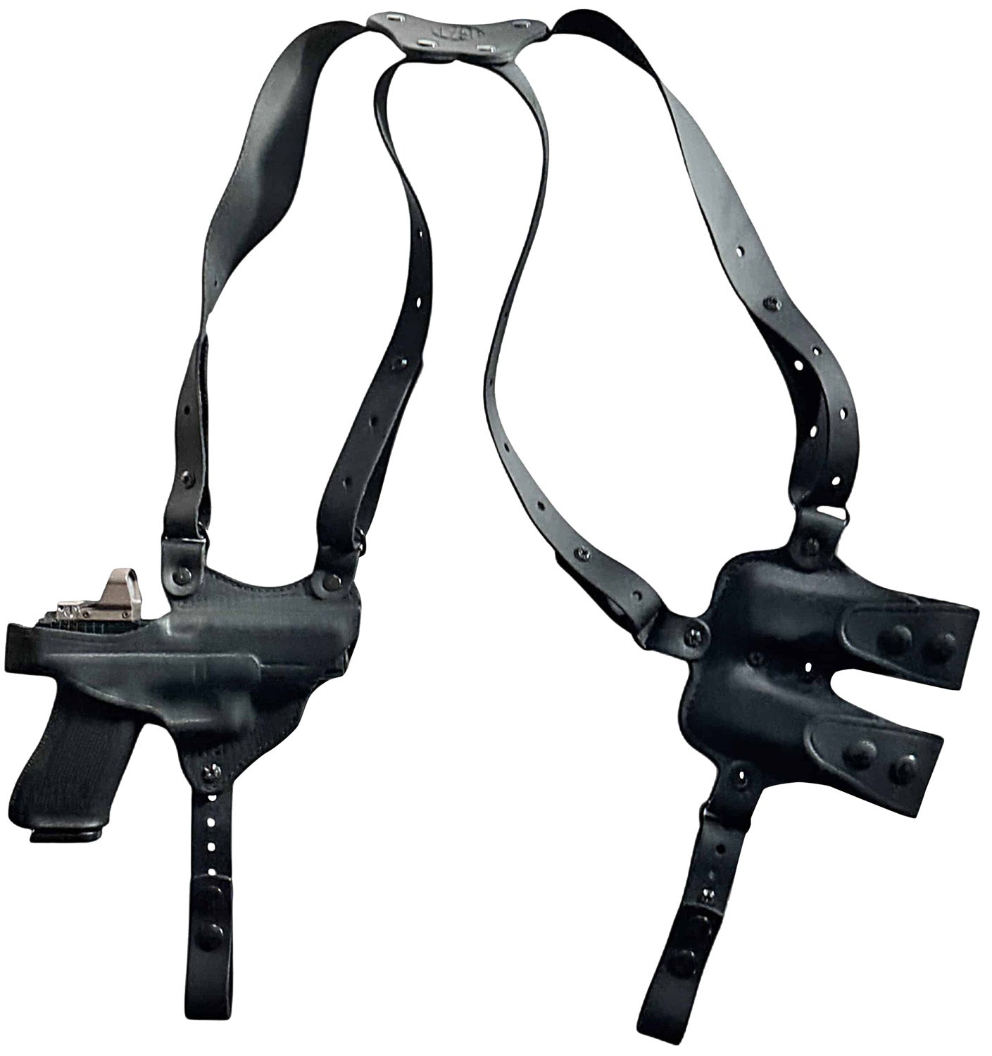 1791 Gunleather NSS2.4SBLHR Optic Ready Horizontal Shoulder Holster Black Sig P320 RH