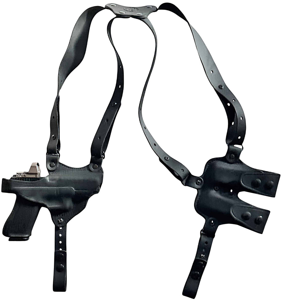 1791 Gunleather NSS2.4SBLHR Optic Ready Horizontal Shoulder Holster Black Sig P320 RH