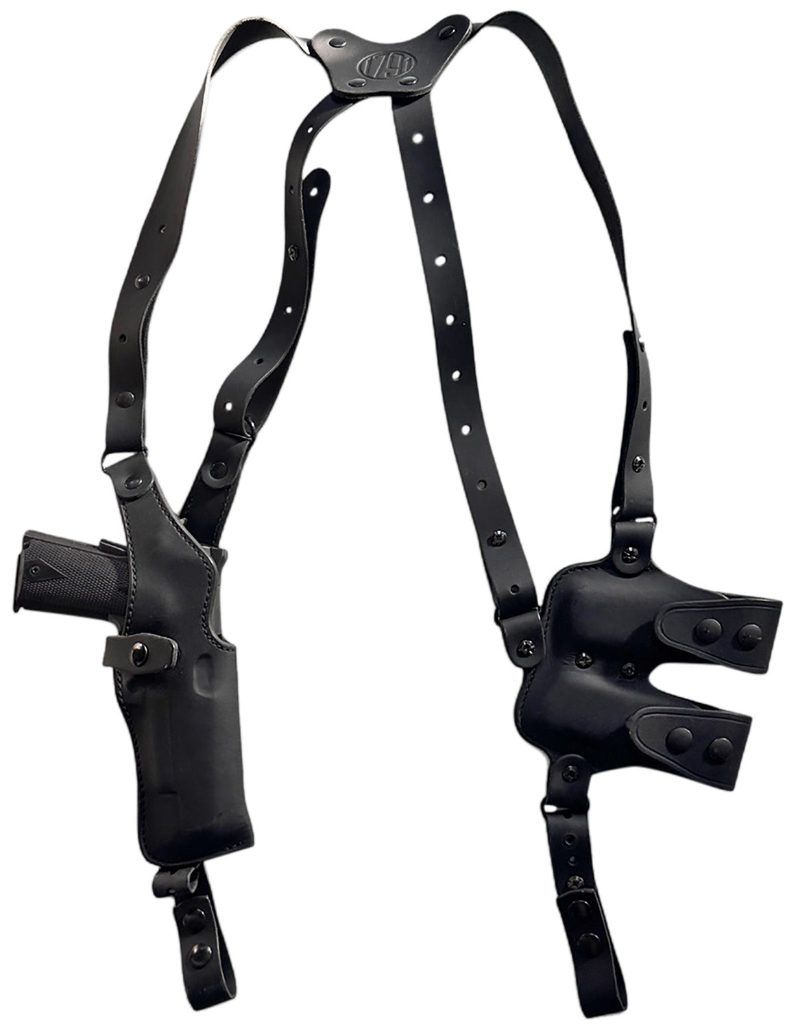 1791 Gunleather NSS1SBLVR Optic Ready Vertical Shoulder Holster Black 1911 RH
