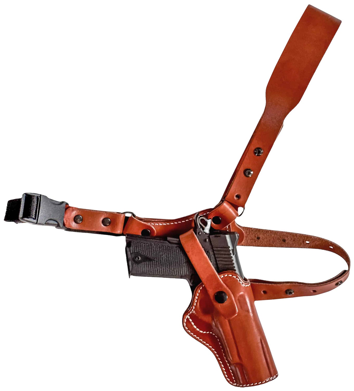 1791 Gunleather PFC1CBRR Brown Right Hand Chest Holster for 1911