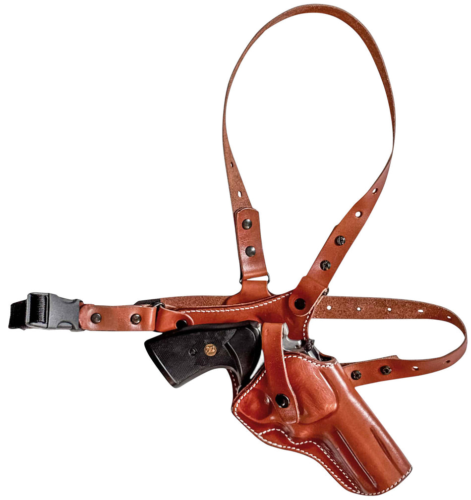 1791 Gunleather Pathfinder Revolver Chest Holster Classic Brown RH Fits S&W 686 / Ruger GP100
