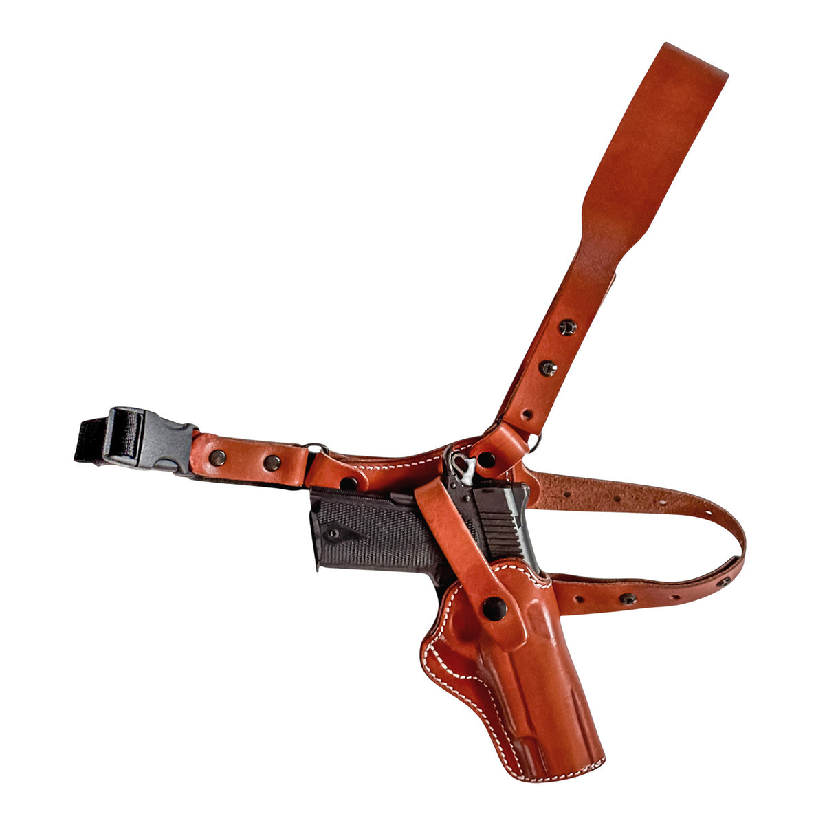 1791 Gunleather Optic Ready Brown Right Hand Chest Holster for 1911