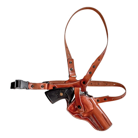 1791 Gunleather PFCRV2BRWR Pathfinder Revolver Chest Holster Brown Right Hand