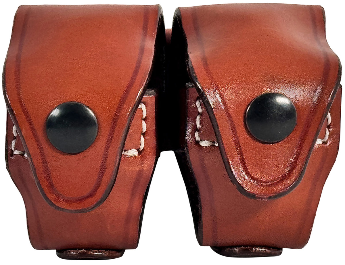 1791 Gunleather RV-SL Double Speed Loader Carrier Brown Steerhide Belt Compatible w/ 5 and 6 Shot Revolvers
