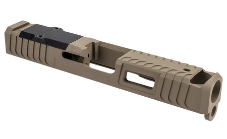 Zaffiri Precision ZPS.IBS Custom Glock 43/43x Slide with Blowhole Compensator Flat Dark Earth Stainless