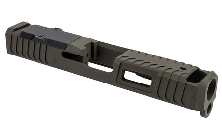 Zaffiri Precision ZPS.IBS Custom Glock 43/43x Slide with Blowhole Compensator OD Green Stainless