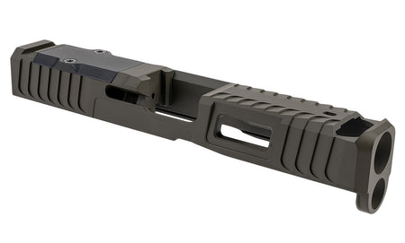 Zaffiri Precision ZPS.IBS Blowhole Compensator Slide Glock 19 Gen 5 OD Green Stainless