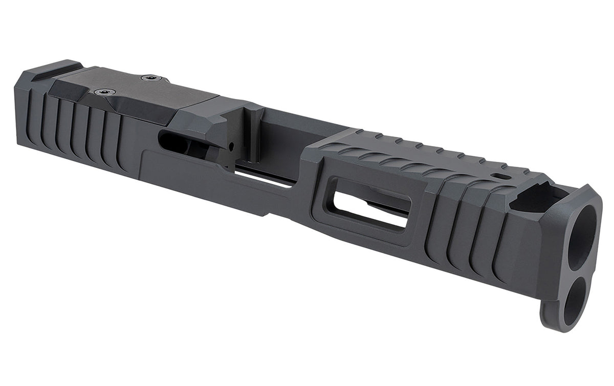 Zaffiri Precision ZPS.IBS Blowhole Compensator Slide Glock 19 Gen 5 Sniper Gray Stainless