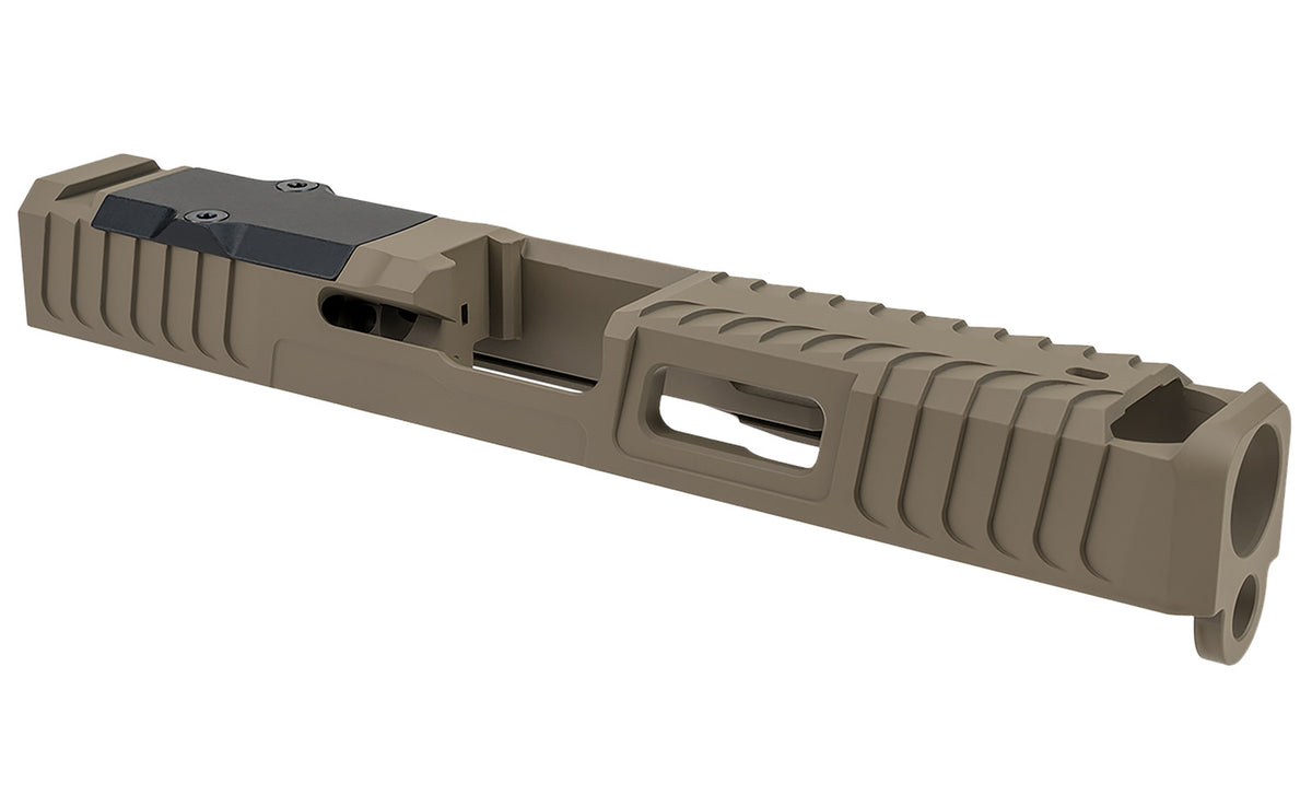 Zaffiri Precision ZPS.IBS Blowhole Compensator Slide Glock 17 Gen 3 FDE Stainless