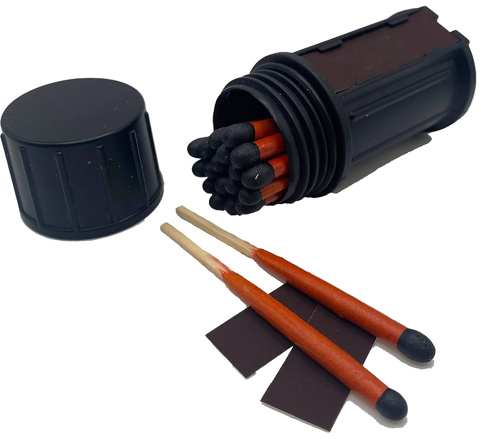 Black Beard Stormproof Match Kit 20 Waterproof Windproof Matches 25-Second Burn