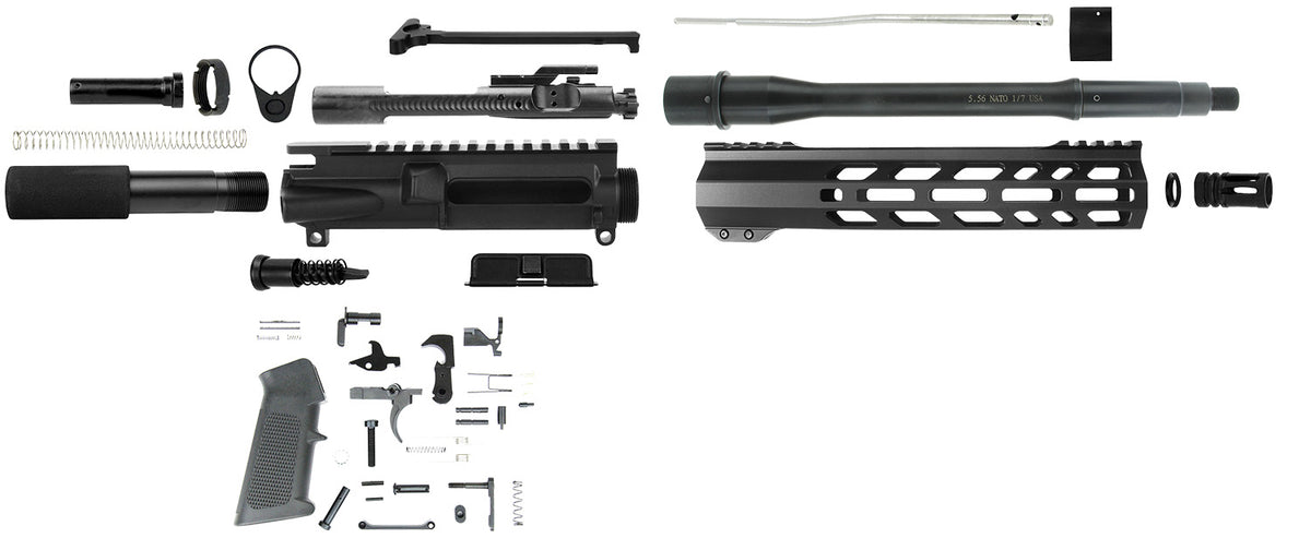 TacFire SSPK556LPK10 5.56x45mm NATO AR-Pistol Platform Parts Kit Black