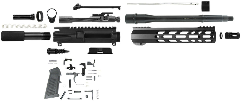 TacFire SSPK556LPK10 5.56x45mm NATO AR-Pistol Platform Parts Kit Black
