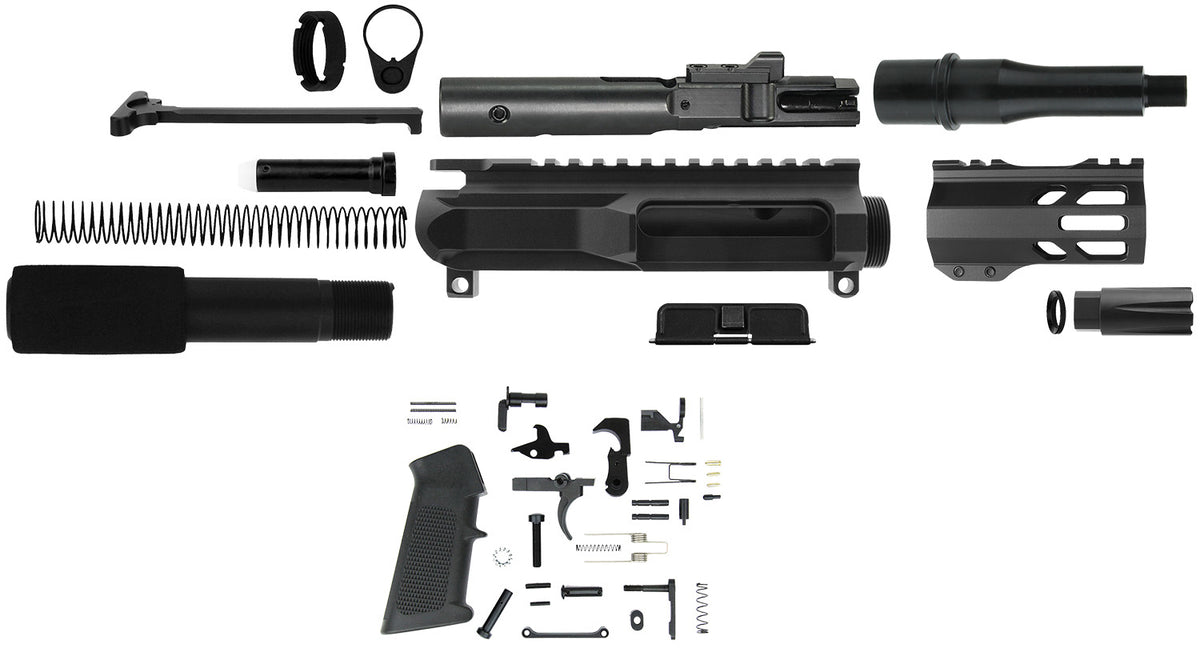 TacFire SSPK45ACPLPK4 .45 ACP AR-Platform Pistol Kit Black Steel