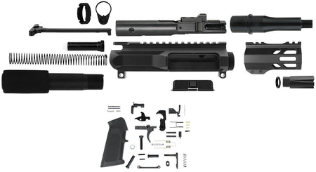 TacFire SSPK45ACPLPK4 .45 ACP AR-Platform Pistol Kit Black Steel