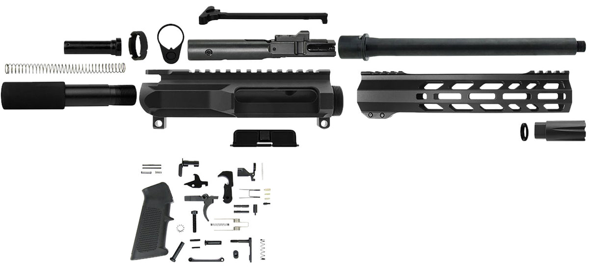 TacFire PK45ACPLPK10 .45 ACP 10" Barrel AR Pistol Parts Kit Black