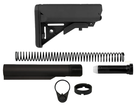 TacFire Mil-Spec AR-15 Buffer Tube and SOPMOD Stock Kit Black