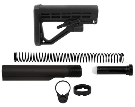 TacFire MAR050B AR-15 Mil-Spec Buffer Tube Stock Kit, Black