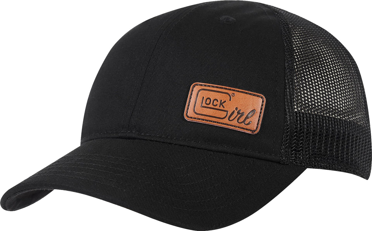 Glock AP96239 Black Ponytail Cap Leather Glock Girl Patch