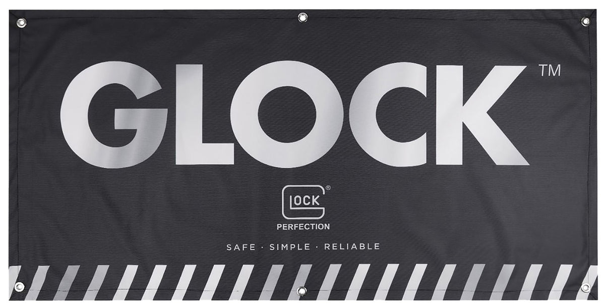 Glock AD02044 Fabric Display Banner Black 4' x 2'