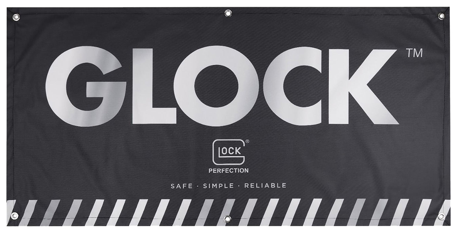 Glock AD02044 Fabric Display Banner Black 4' x 2'
