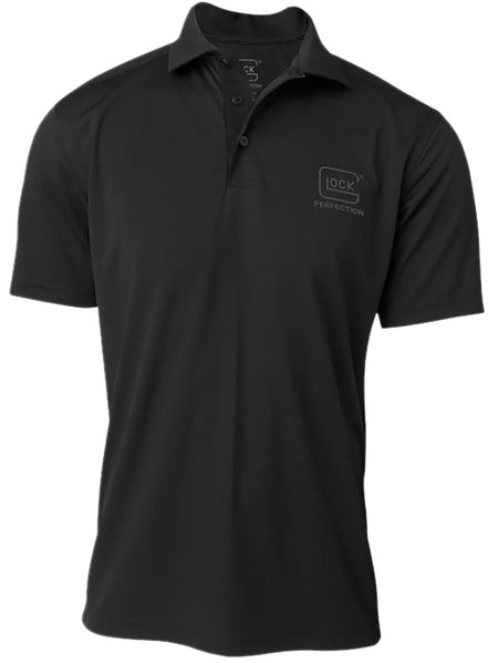 Glock AP96211 Perfection Polo Shirt Black Mesh Small Short Sleeve