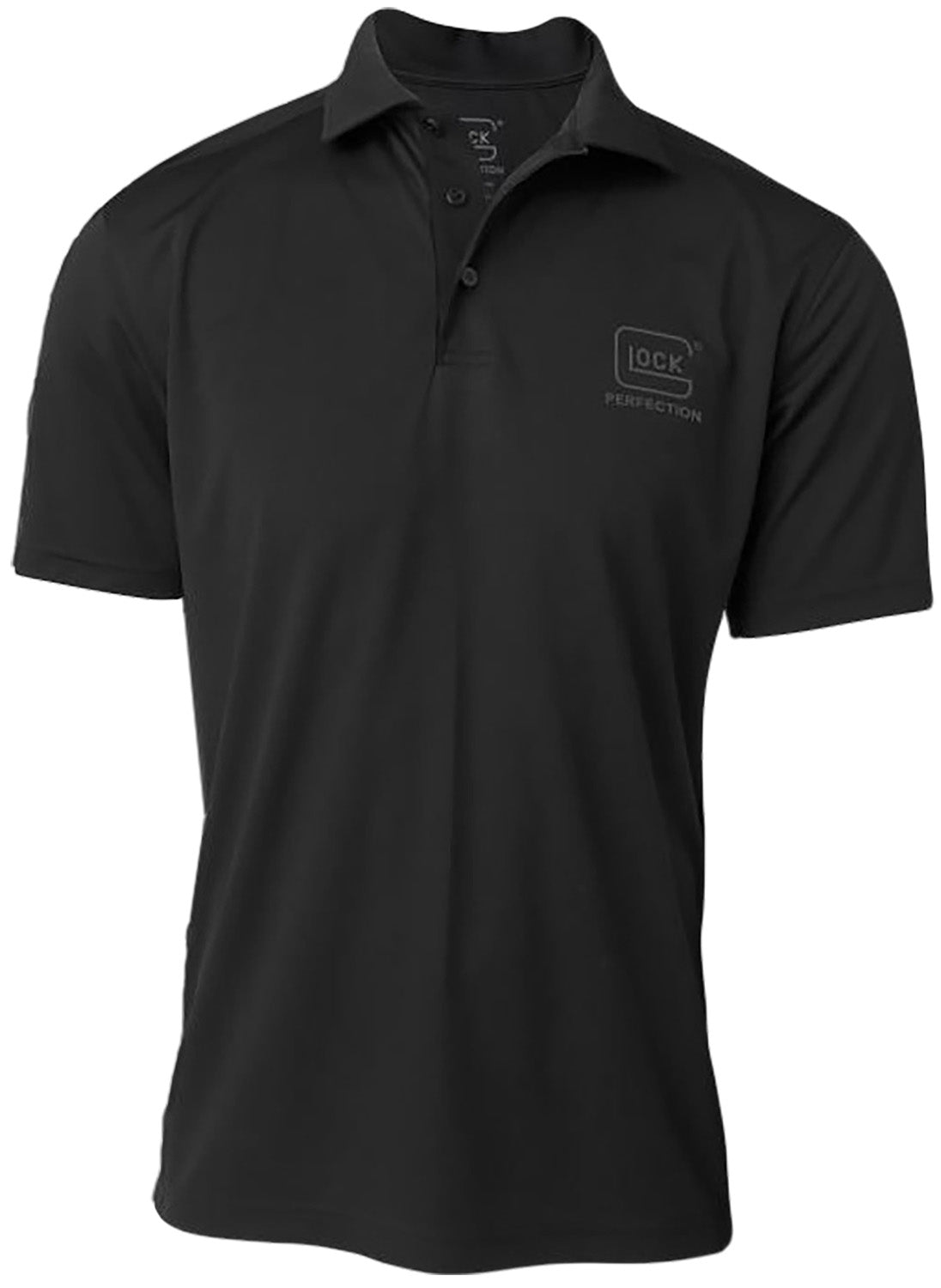 Glock AP96212 Perfection Polo Shirt Black Mesh Medium Short Sleeve