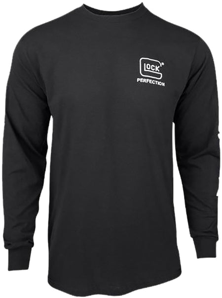 Glock AP96098 Perfection Long Sleeve Tee Black Cotton Small