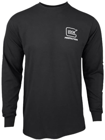 Glock AP96102 Perfection Long Sleeve Tee Black Cotton 2XL