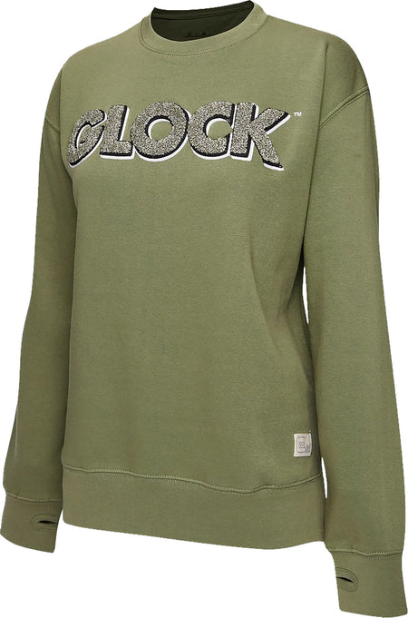 Glock AP96263 Crewneck Raglan Sweatshirt Olive Cotton/Polyester Long Sleeve XL