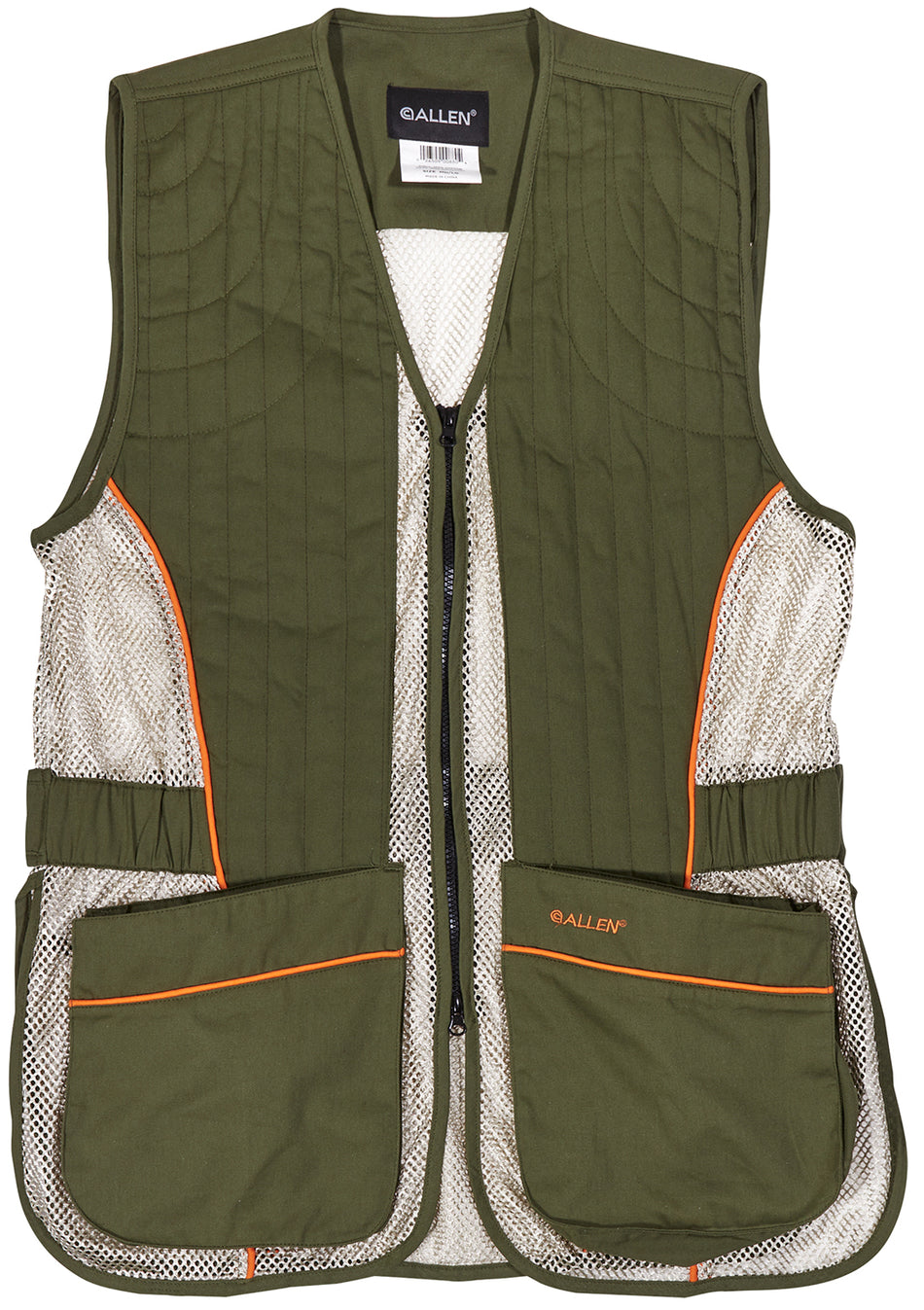 Allen Ace Shooting Range Vest M/L Olive Tan 22611