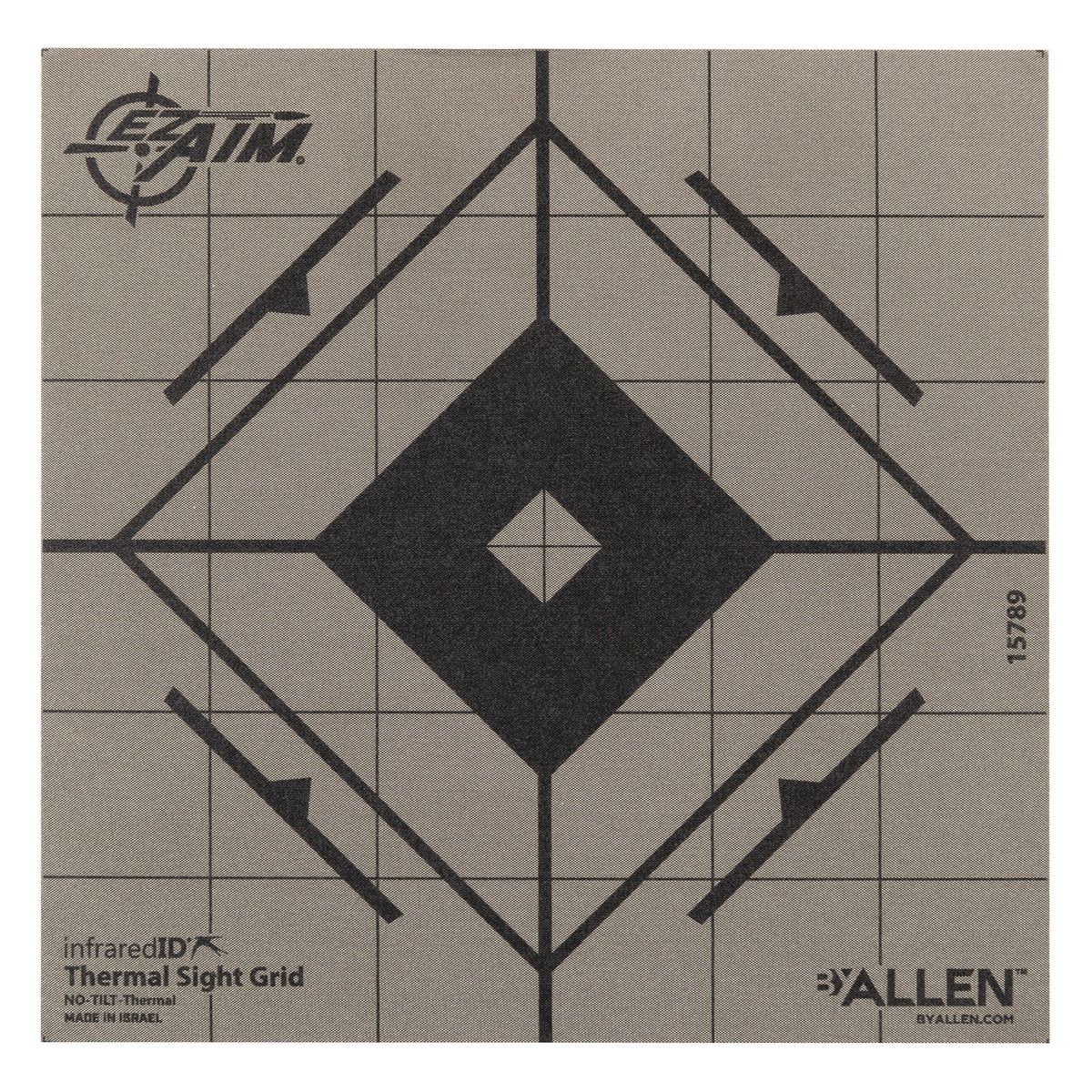 Allen 15789 Thermal Target Sight-In Grid Hanging Paper 6"x6" Black/Gray Shooting Target