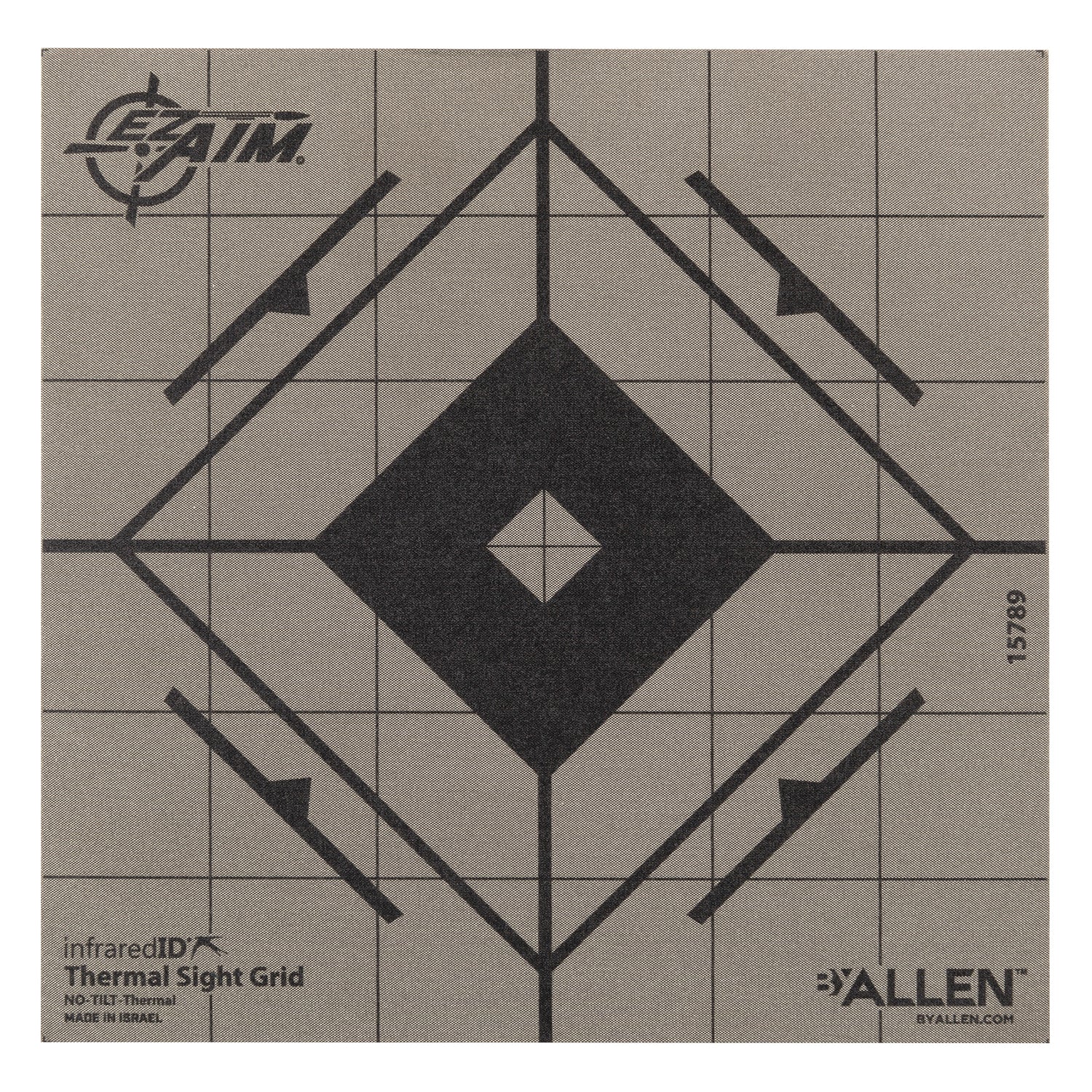 Allen 15789 Thermal Target Sight-In Grid Hanging Paper 6"x6" Black/Gray Shooting Target