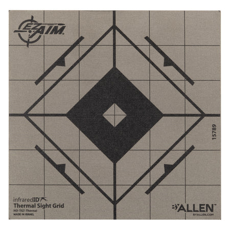 Allen 15789 Thermal Target Sight-In Grid Hanging Paper 6"x6" Black/Gray Shooting Target