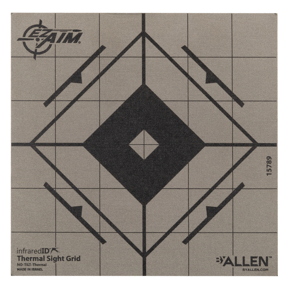 Allen 15789 Thermal Target Sight-In Grid Hanging Paper 6"x6" Black/Gray Shooting Target