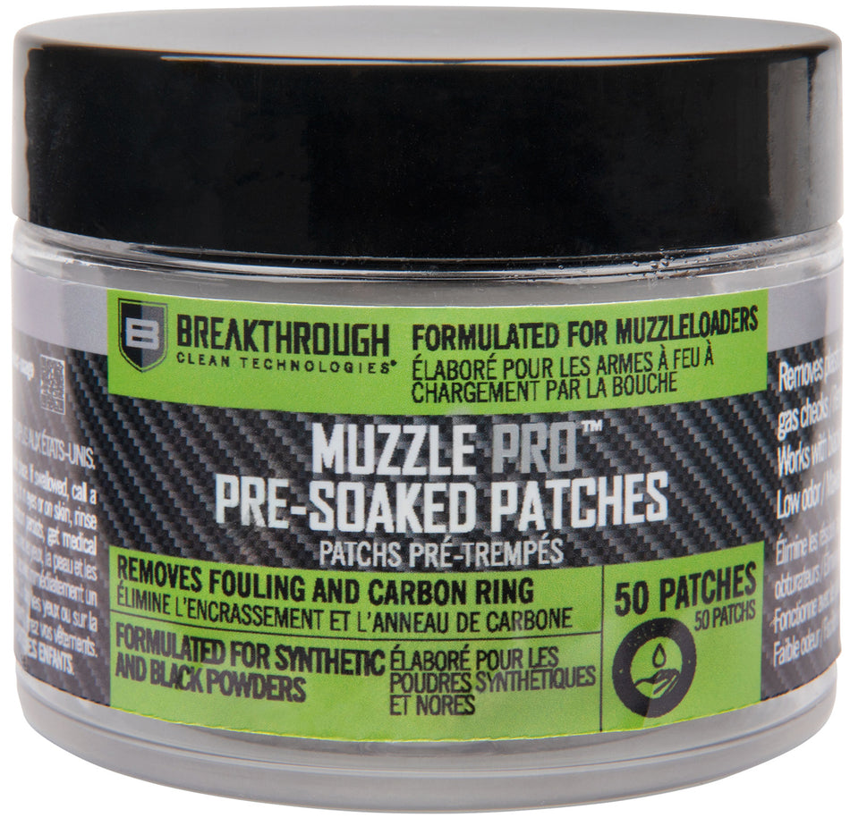 Breakthrough Clean Muzzle Pro Pre-Soaked Firearm Patches 50 Pk