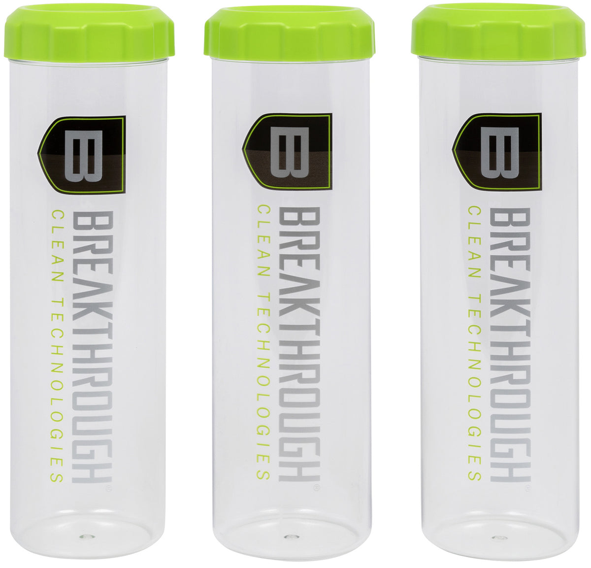 Breakthrough Clean Suppressor Soaking Tubes Clear and Green 3 Pack