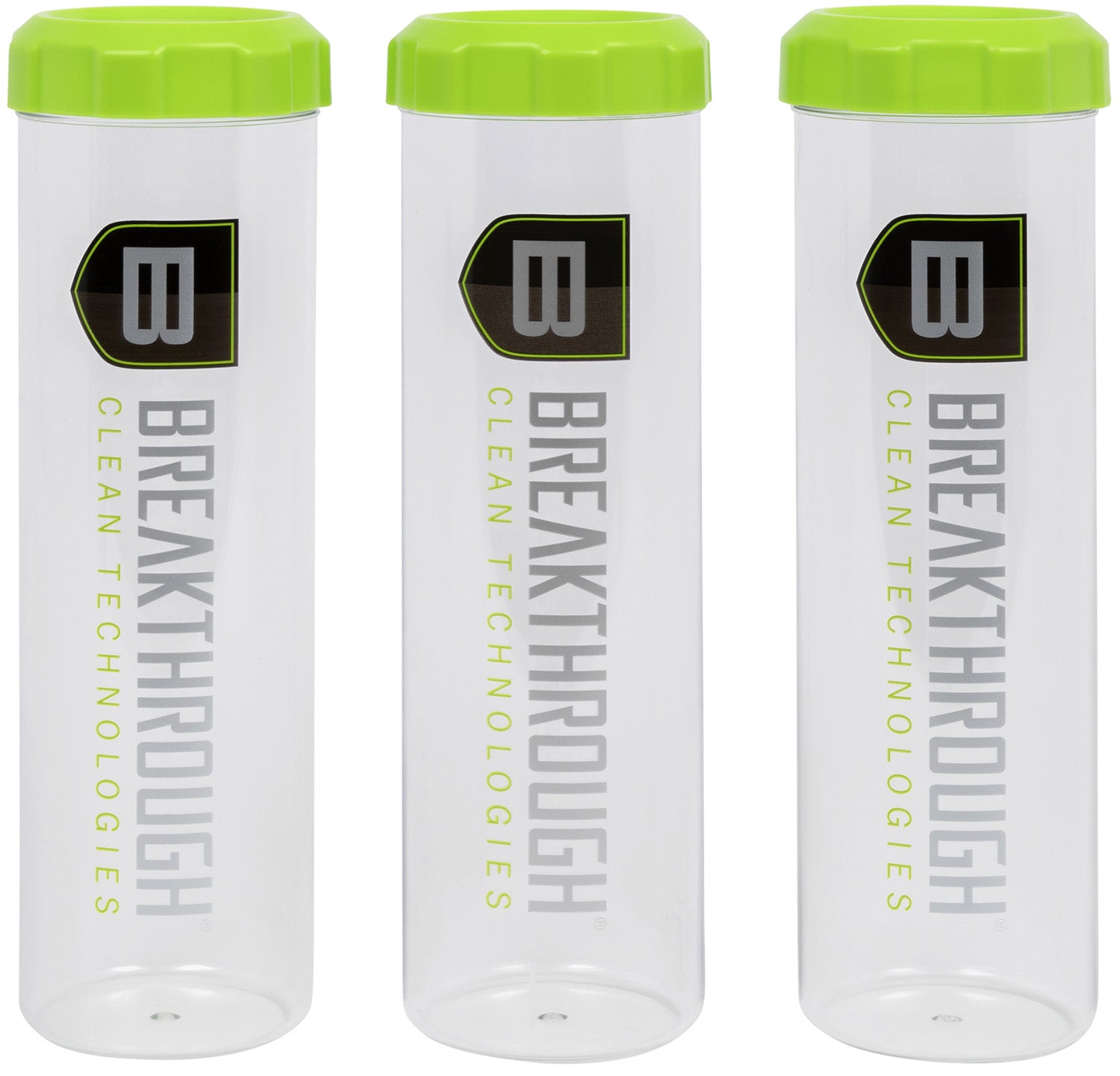 Breakthrough Clean Suppressor Soaking Tubes Clear and Green 3 Pack