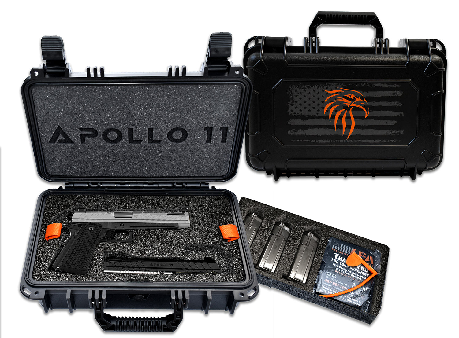 Live Free Armory Apollo 11 9mm Pistol, 4.15" Barrel, Gray Cerakote