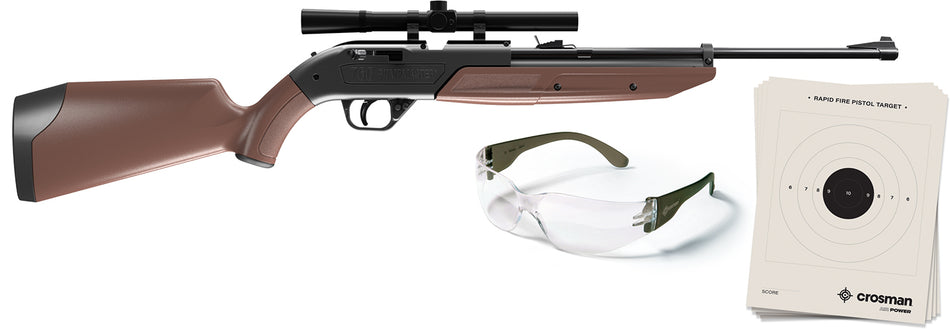 Crosman 760 Pumpmaster .177 Caliber Pump Air Rifle Starter Kit 4x15 Scope & Accessories