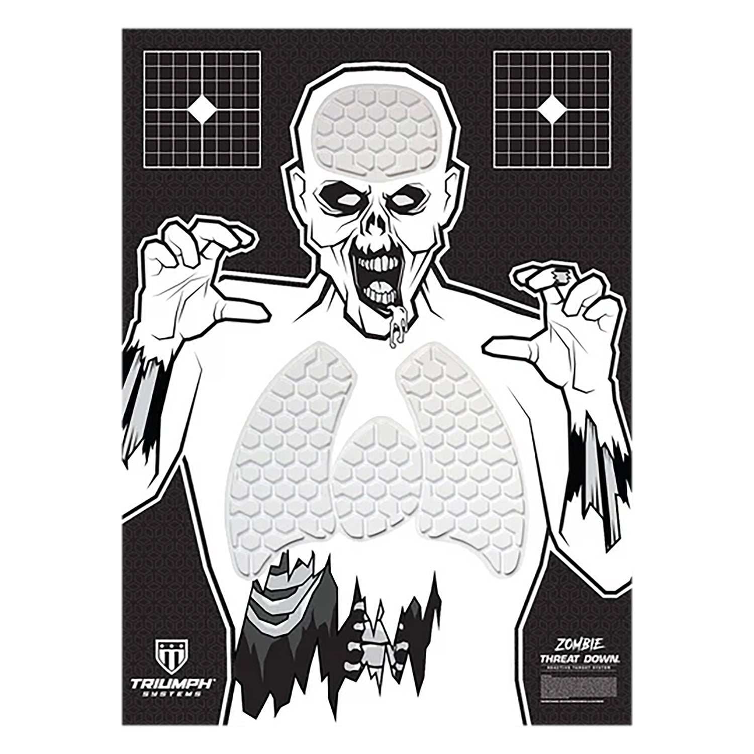 Triumph Systems Bleeding Zombie Reactive Gel Splatter Shooting Target, 30x22 Inch