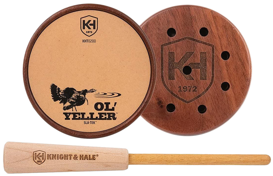 Knight & Hale Ol' Yeller KHT0200 SLA-TEK Ceramic Pot Turkey Friction Call Walnut