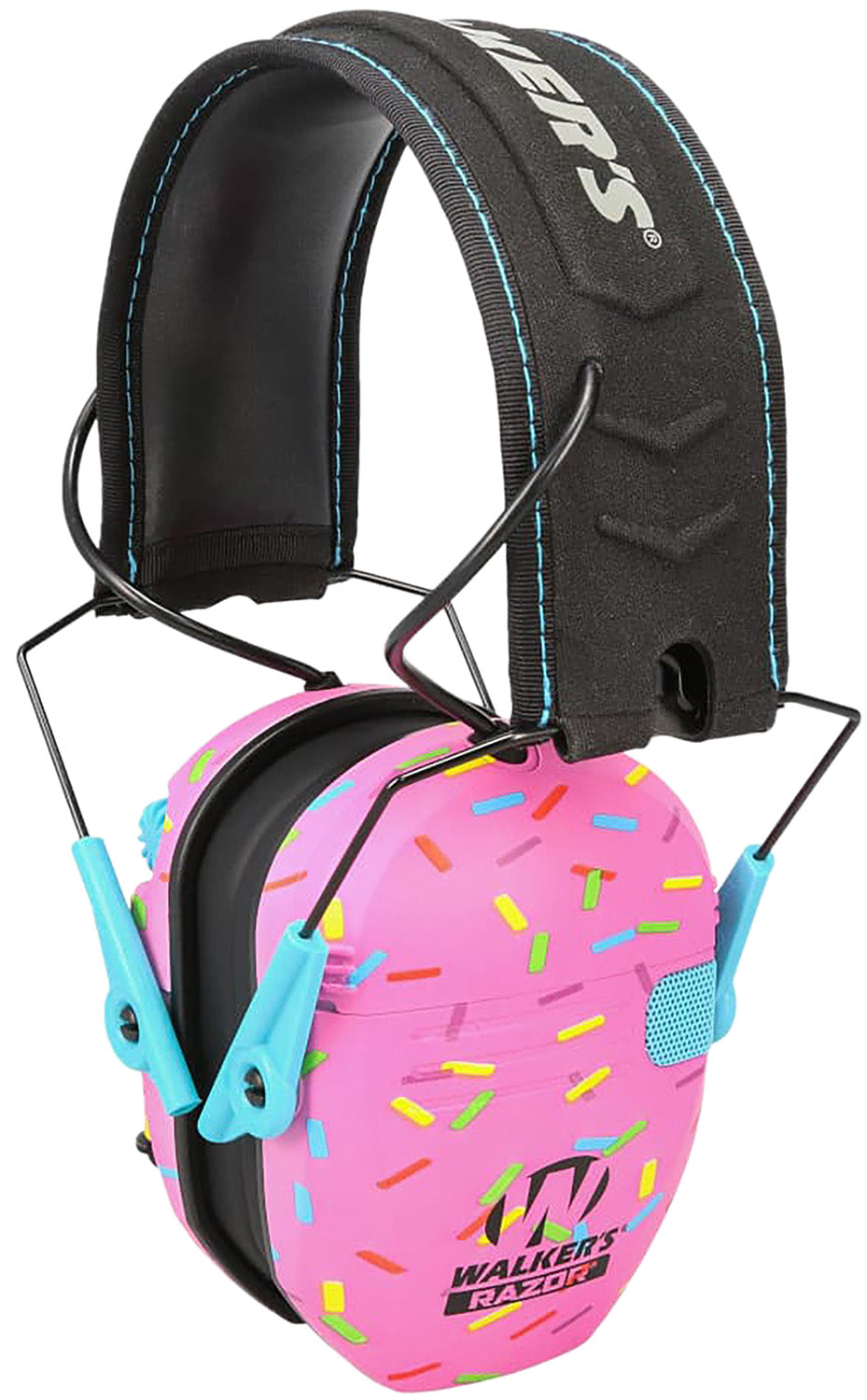 Walker's Razor Slim Electronic Hearing Protection Muff 23 dB Pink Sprinkles Pattern