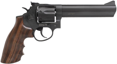 Taurus 2-660061-HWD1 66 Medium 357 Mag/38 Special +P 7 Shot 6" Matte Black Oxide Alloy Steel Barrel, Matte Black Oxide Cylinder, Matte Black Oxide Alloy Steel Frame, Wood Grip, Transfer Bar Safety