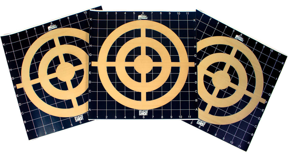 Pro-Shot THSI123PK 12"x12" Black/Orange Hanging Paper Shooting Targets Pack of 3