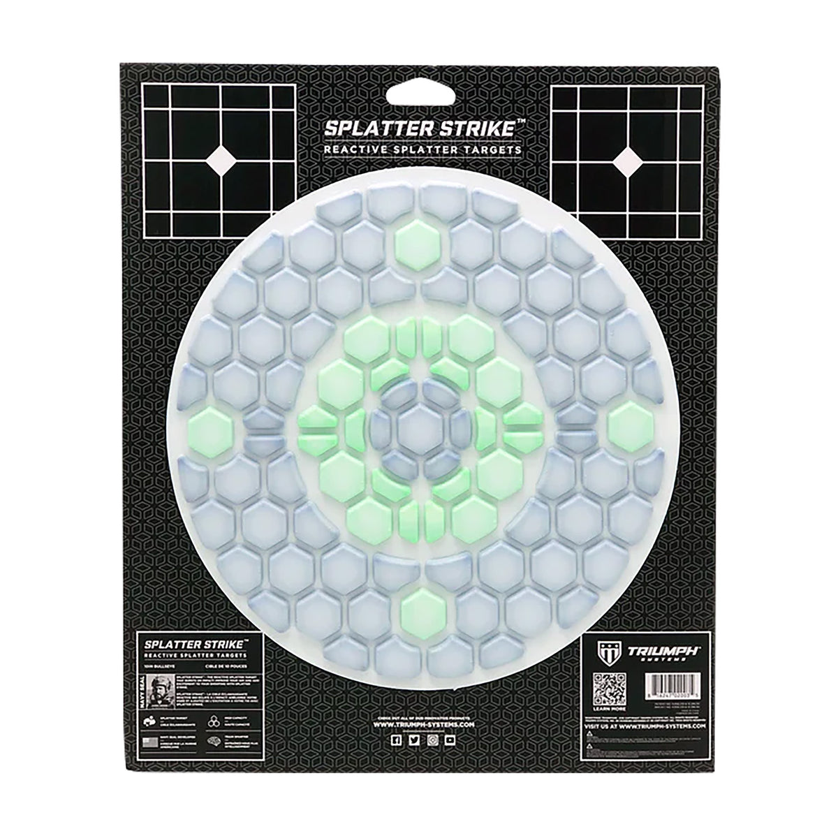 Triumph Systems 031502001 Splatter Strike Reactive Bullseye Hanging Corrugated Shooting Target