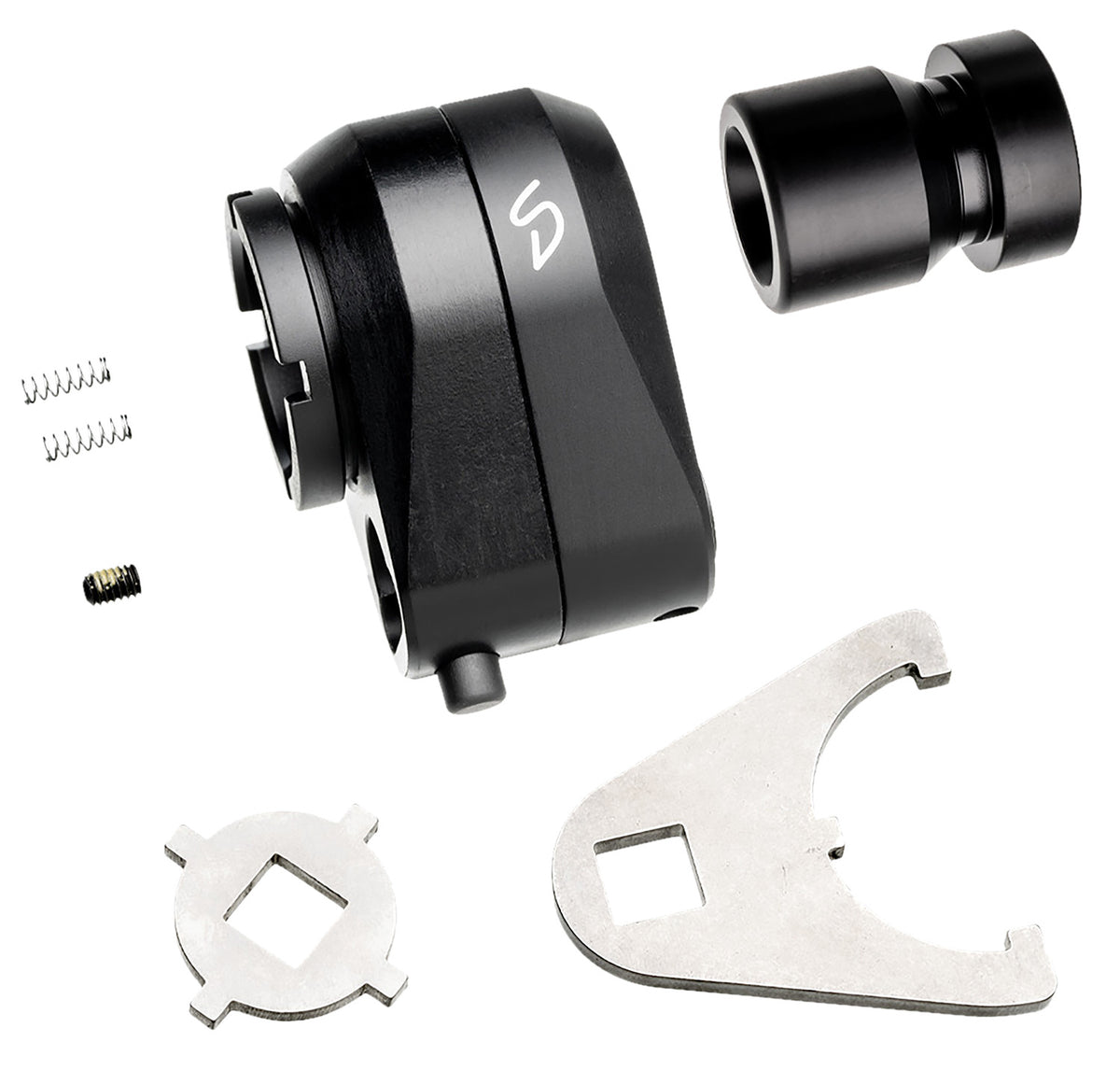 Stern Defense Rapid Attach Buttstock Adapter Black 7075 Aluminum Steel AR-Platform