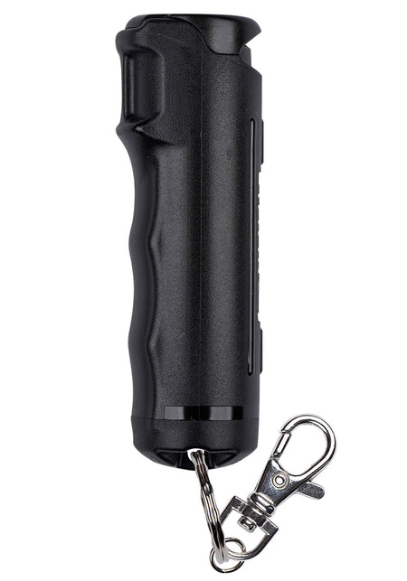 Sabre F15BUSG02 Black Flip Top OC Pepper Spray with Snap Clip Attachment